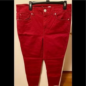 Seven jeans, red in color, size 14, never worn, brand new with no tags